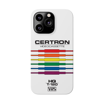 VHS Visions - retro Certron HQ T-120 VHS tape inspired slim iPhone cases