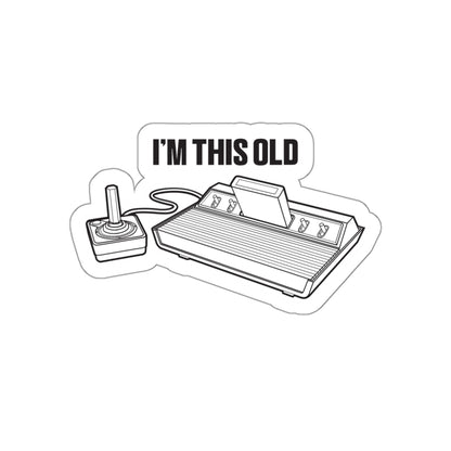 I'm this old - retro gaming console vinyl die cut sticker