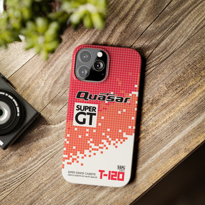 VHS Visions - retro Quasar Super GT T-120 VHS tape inspired slim iPhone cases