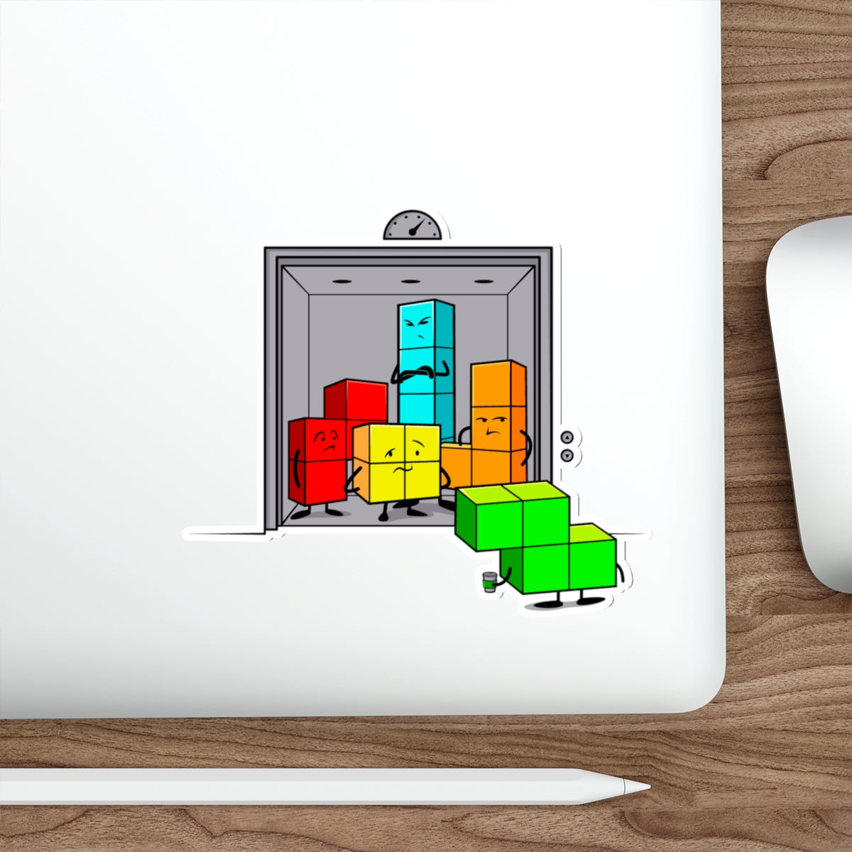 NES Tetris inspired "You Don't Fit In" die-cut stickers - Rerun Designs