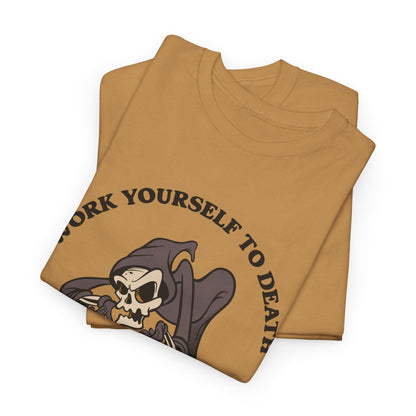 Work Yourself to Death - demotivational retro mascot unisex t-shirt