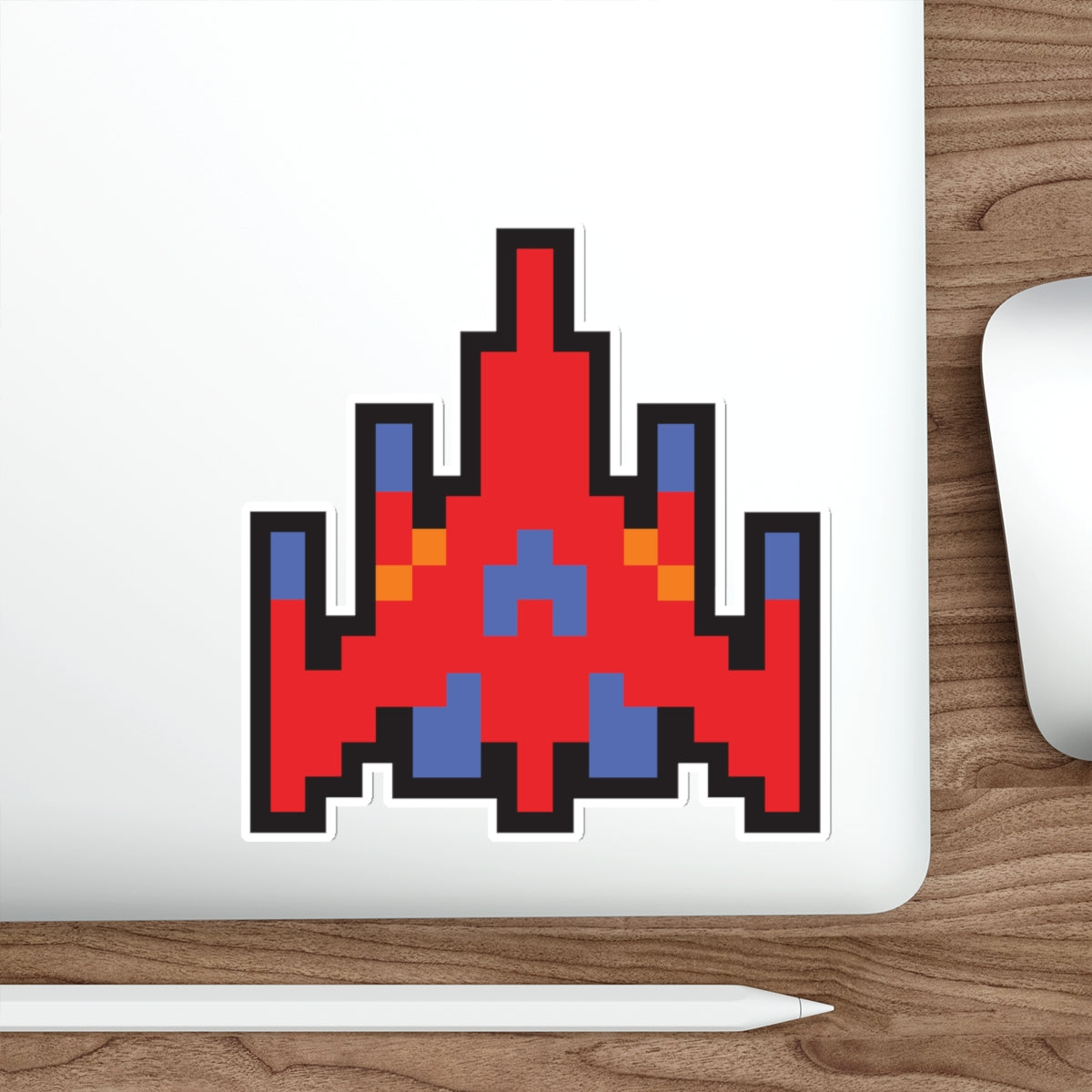 8-bit Legends: Galaga Red Fighter die-cut stickers