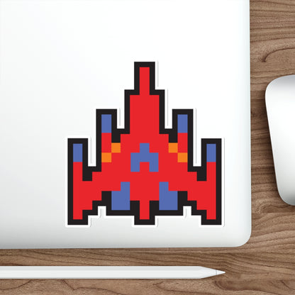 8-bit Legends: Galaga Red Fighter die-cut stickers