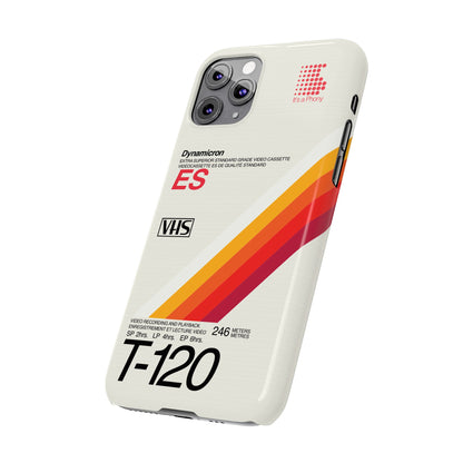 VHS Visions - retro Sony ES T-120 VHS tape inspired slim iPhone cases