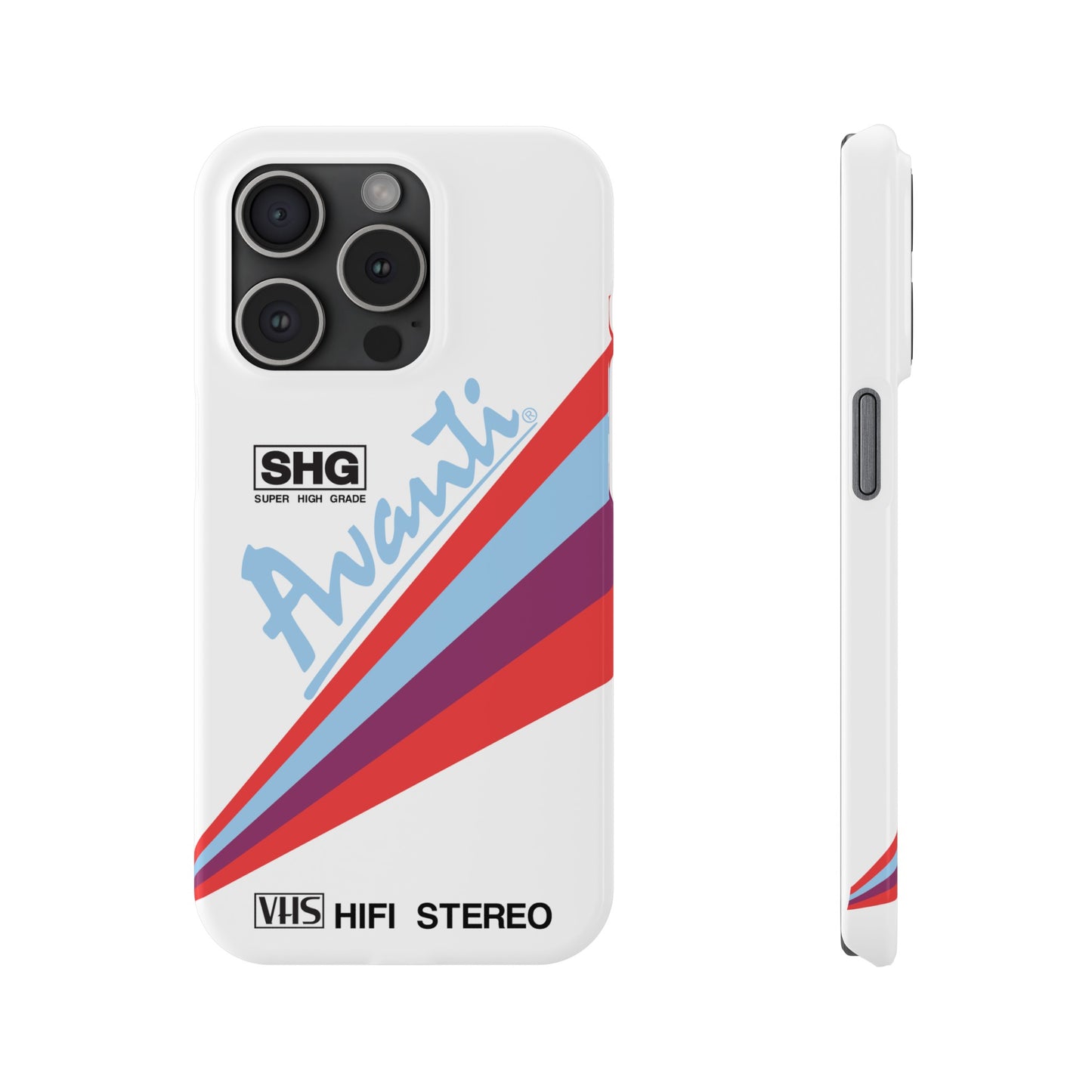 VHS Visions - retro Avanti SHG VHS tape inspired slim iPhone cases