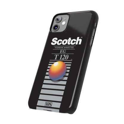 VHS Visions - retro Scotch EG T120 VHS tape inspired slim iPhone cases