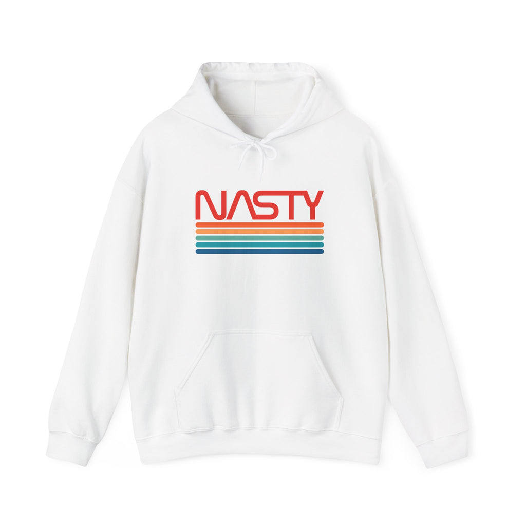 NASTY vintage rainbow NASA logo inspired unisex hooded sweatshirt