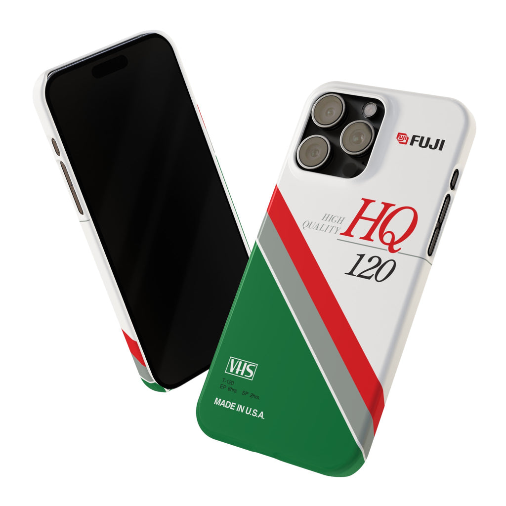 VHS Visions - retro Fuji HQ 120 VHS tape inspired slim iPhone cases