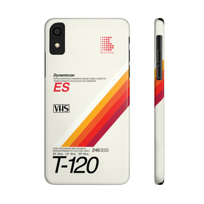 VHS Visions - retro Sony ES T-120 VHS tape inspired slim iPhone cases