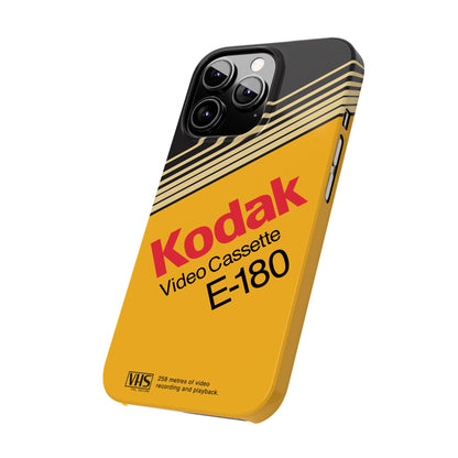 VHS Visions - retro Kodak E180 VHS tape inspired slim iPhone cases