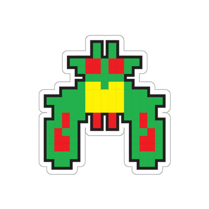 8-bit Legends: Galaga Green Boss die-cut stickers