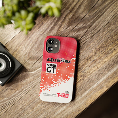 VHS Visions - retro Quasar Super GT T-120 VHS tape inspired slim iPhone cases