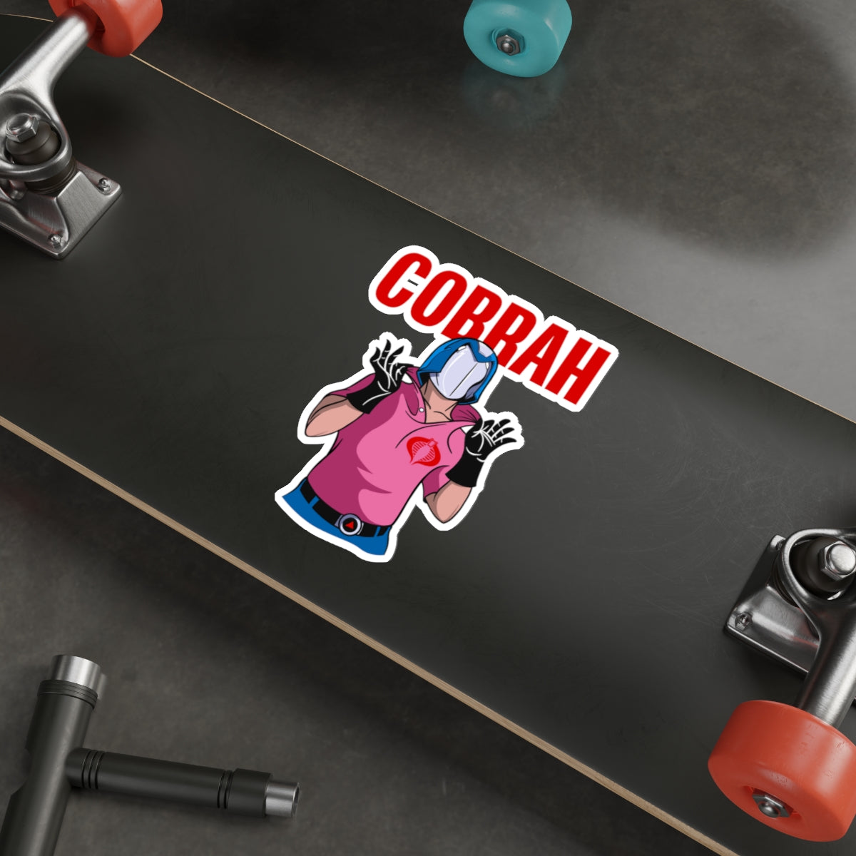 GI Joe Cobra Commander inspired  "Cobrah" die-cut vinyl sticker - Rerun Designs