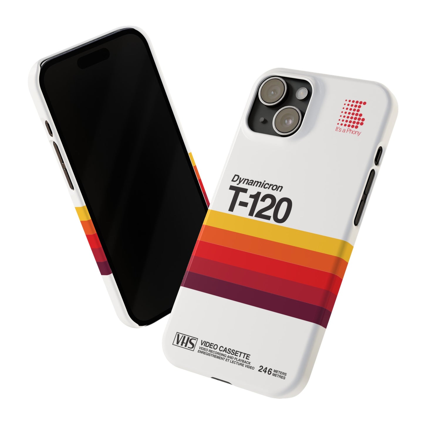 VHS Visions - retro Sony Dynamicron T120 VHS tape inspired slim iPhone cases