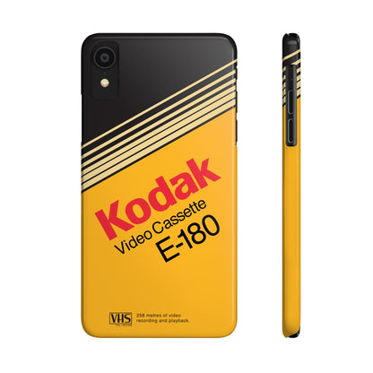 VHS Visions - retro Kodak E180 VHS tape inspired slim iPhone cases
