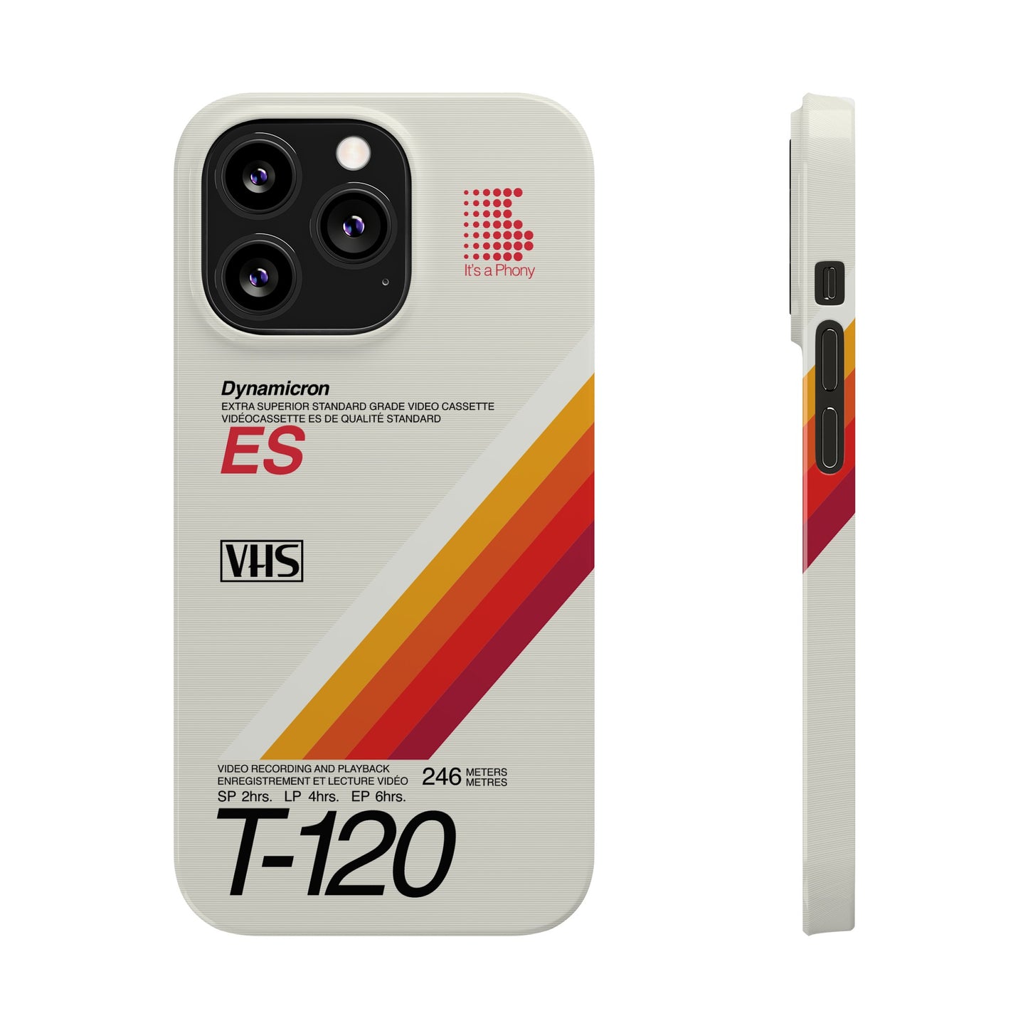 VHS Visions - retro Sony ES T-120 VHS tape inspired slim iPhone cases