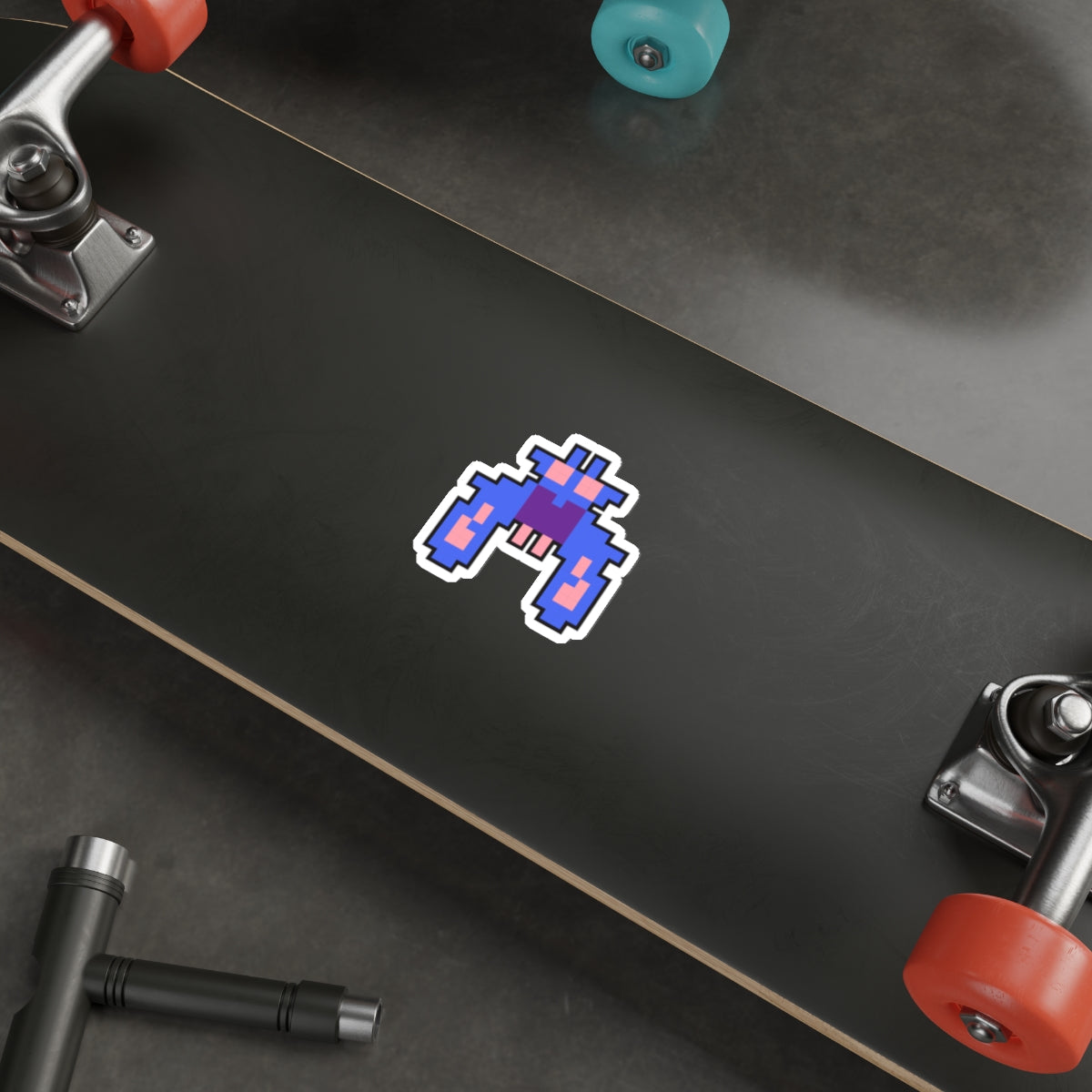 8-bit Legends: Galaga Purple Boss die-cut stickers