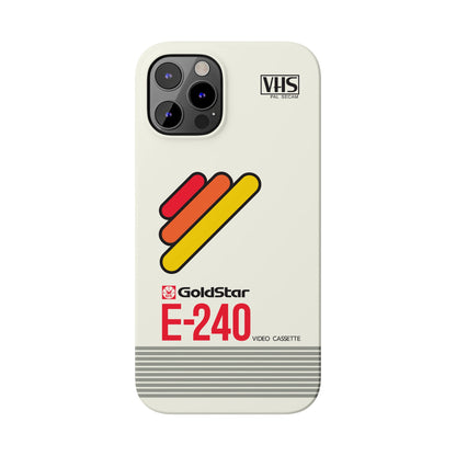 VHS Visions - retro Goldstar E-240 VHS tape inspired slim iPhone cases