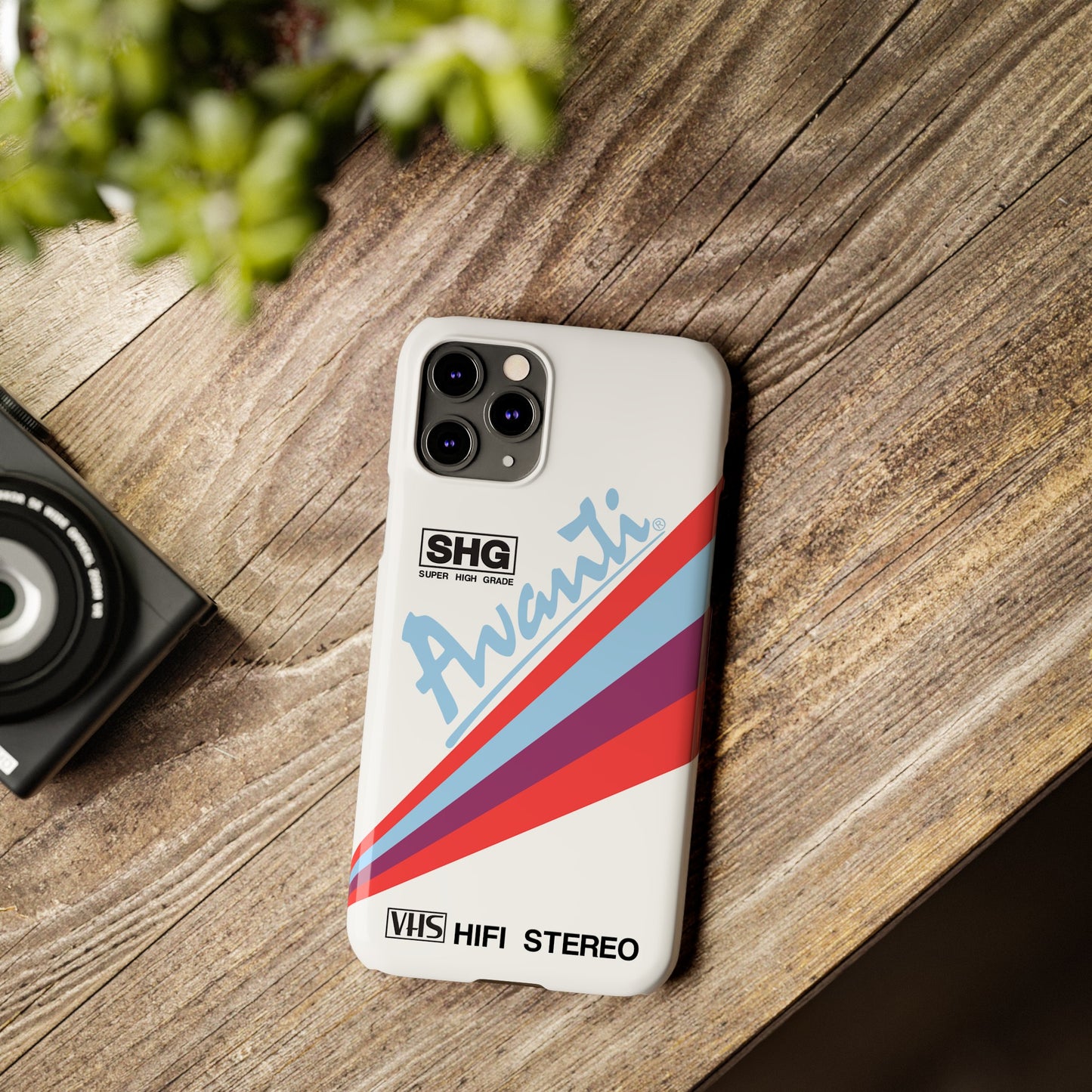 VHS Visions - retro Avanti SHG VHS tape inspired slim iPhone cases