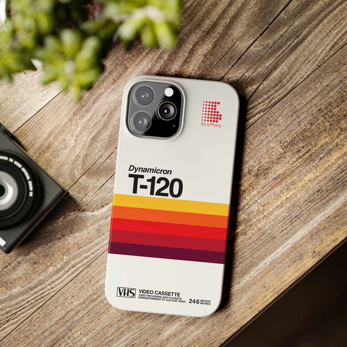VHS Visions - retro Sony Dynamicron T120 VHS tape inspired slim iPhone cases