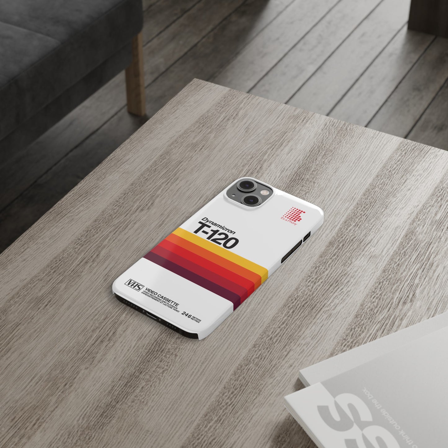 VHS Visions - retro Sony Dynamicron T120 VHS tape inspired slim iPhone cases