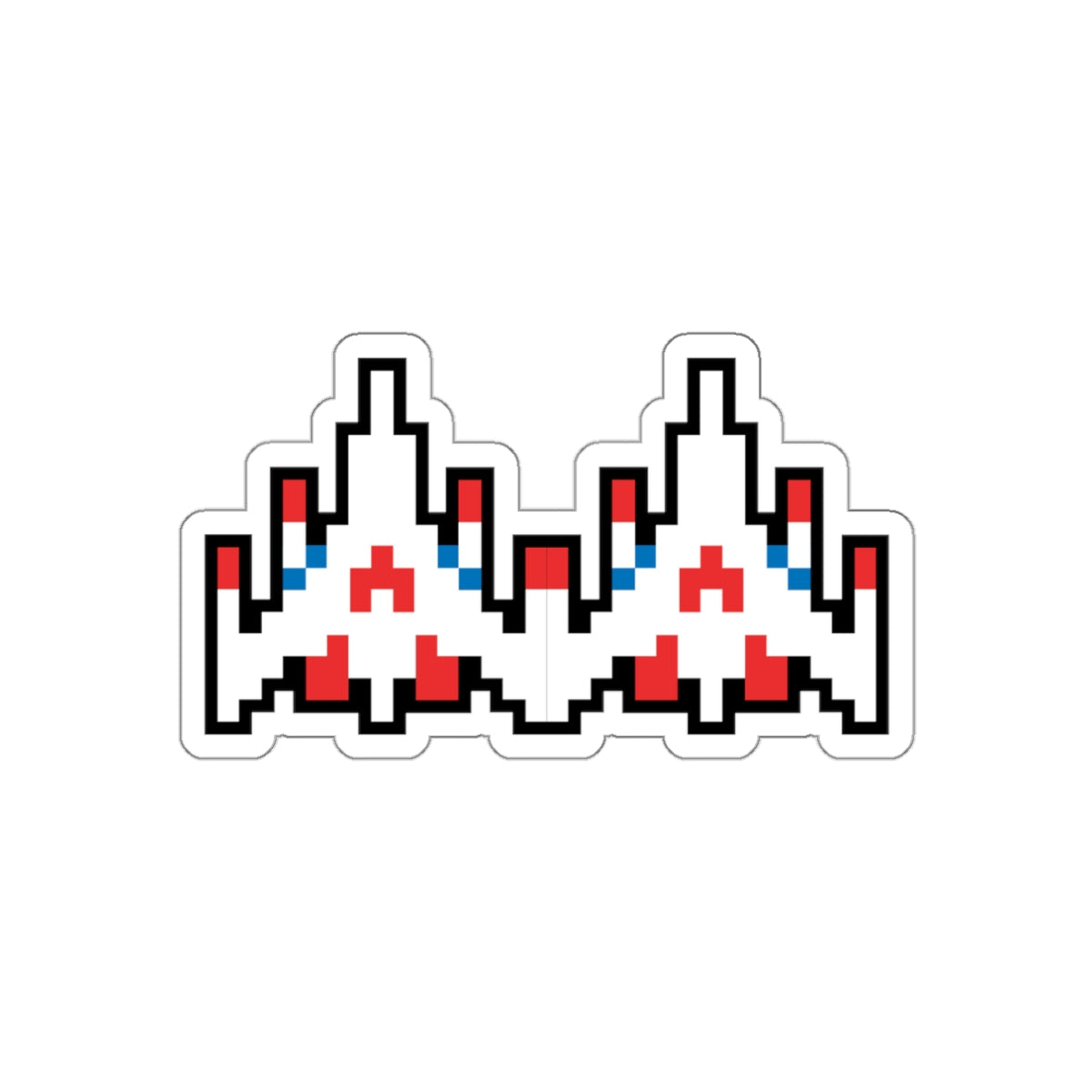 8-bit Legends: Galaga Dual Fighter die-cut stickers