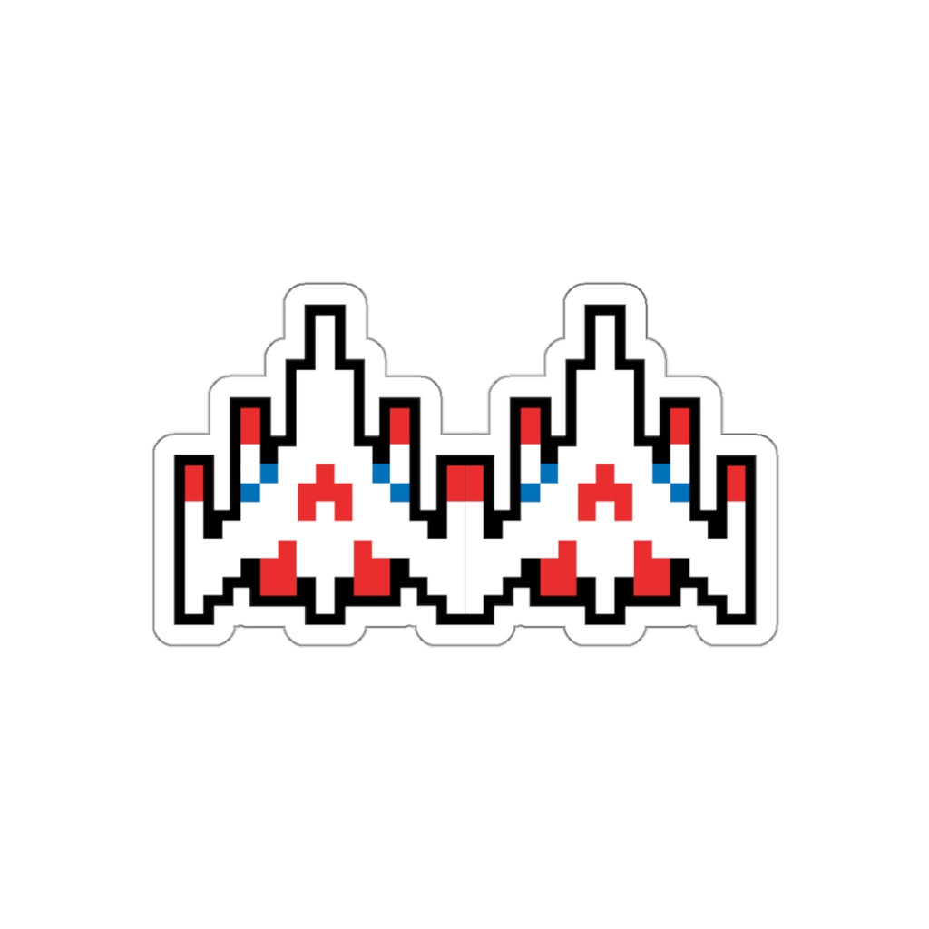 8-bit Legends: Galaga Dual Fighter die-cut stickers