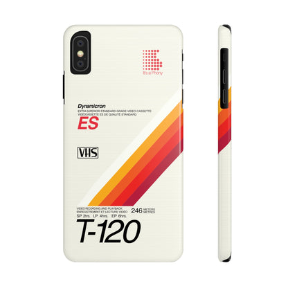 VHS Visions - retro Sony ES T-120 VHS tape inspired slim iPhone cases