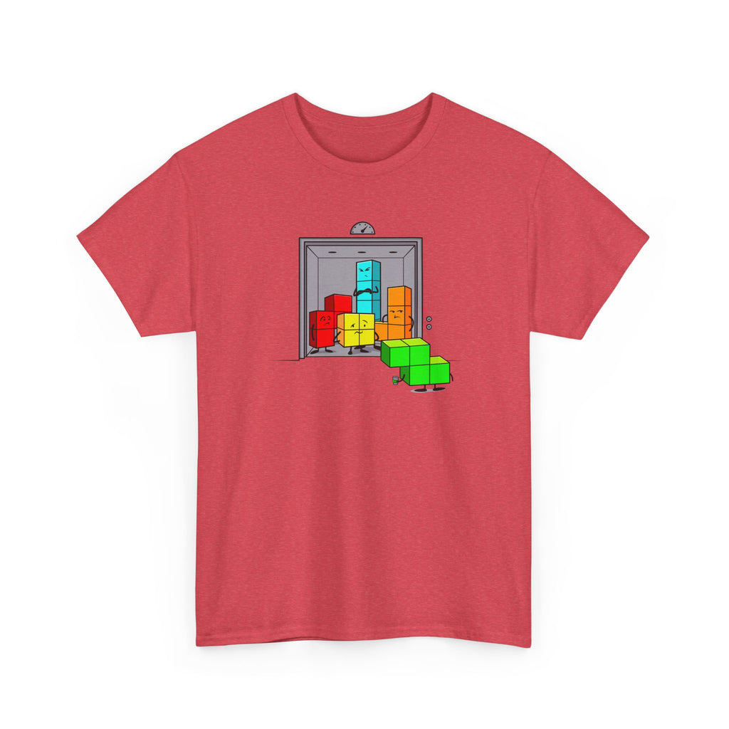 NES Tetris-inspired crowded elevator character mascot unisex t-shirt