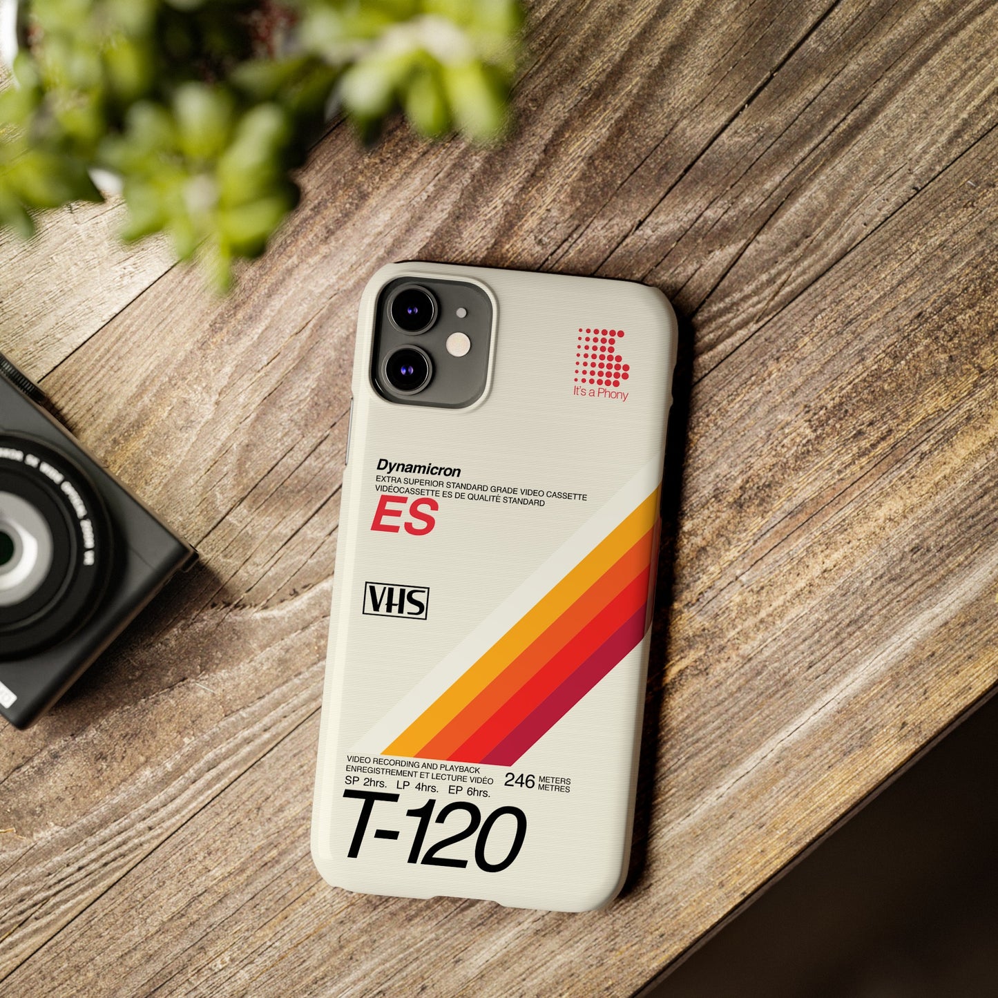 VHS Visions - retro Sony ES T-120 VHS tape inspired slim iPhone cases