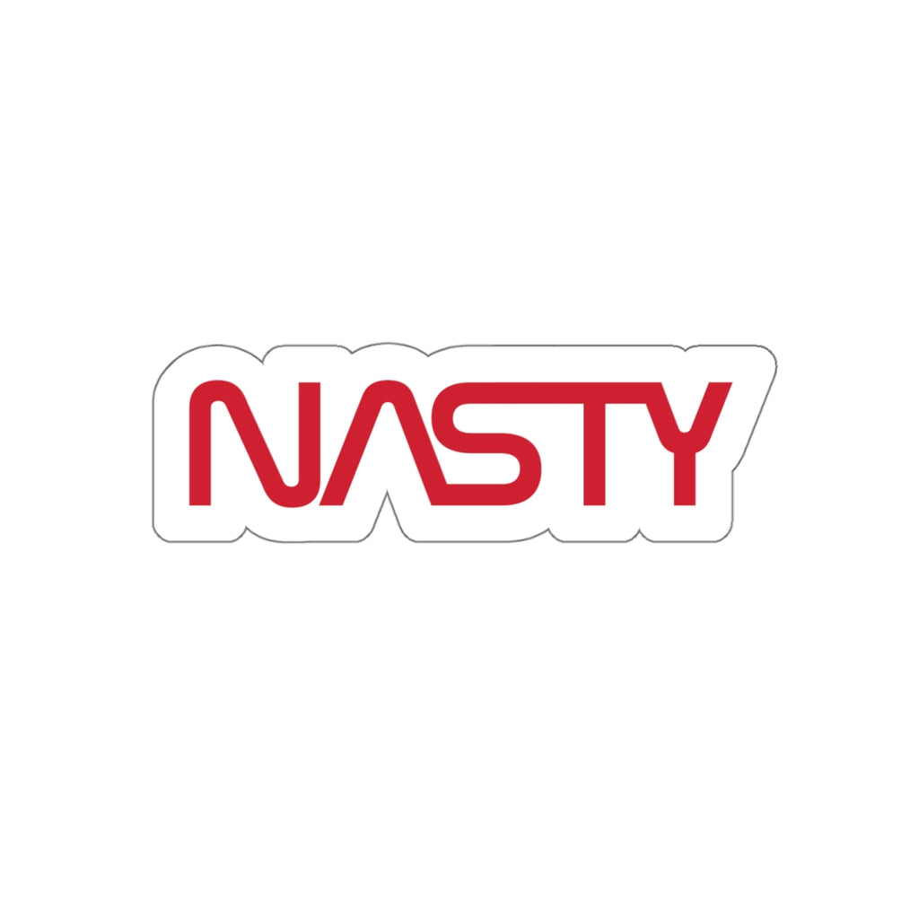 NASTY vintage NASA logo inspired die-cut stickers - Rerun Designs