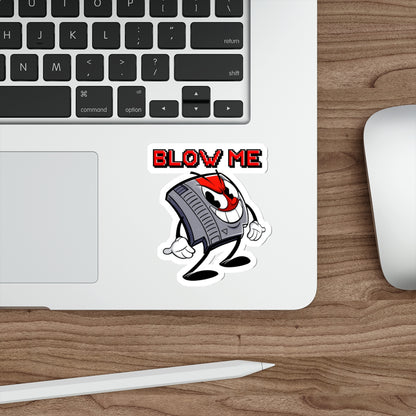 "Blow Me" classic NES video game cartridge inspired die-cut vinyl stickers - Rerun Designs