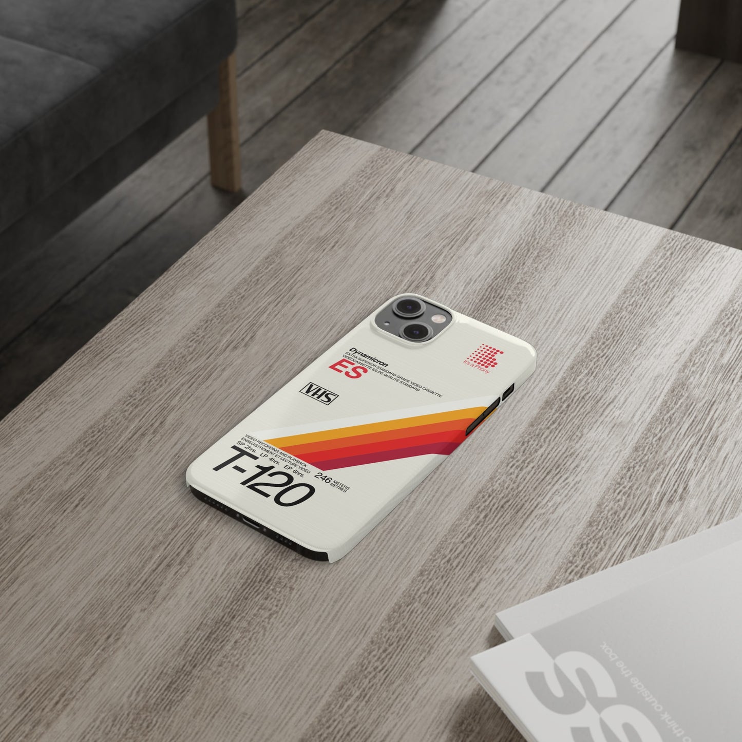 VHS Visions - retro Sony ES T-120 VHS tape inspired slim iPhone cases