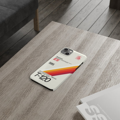 VHS Visions - retro Sony ES T-120 VHS tape inspired slim iPhone cases