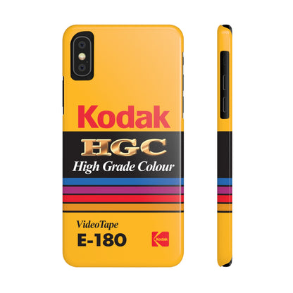 VHS Visions - retro Kodak HGC High Grade Colour E-180 VHS tape inspired slim iPhone cases
