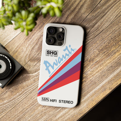 VHS Visions - retro Avanti SHG VHS tape inspired slim iPhone cases
