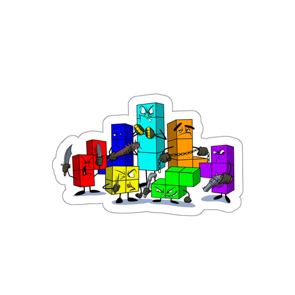 NES Tetris-inspired "Original Video Game Gangsters" vinyl die-cut stickers