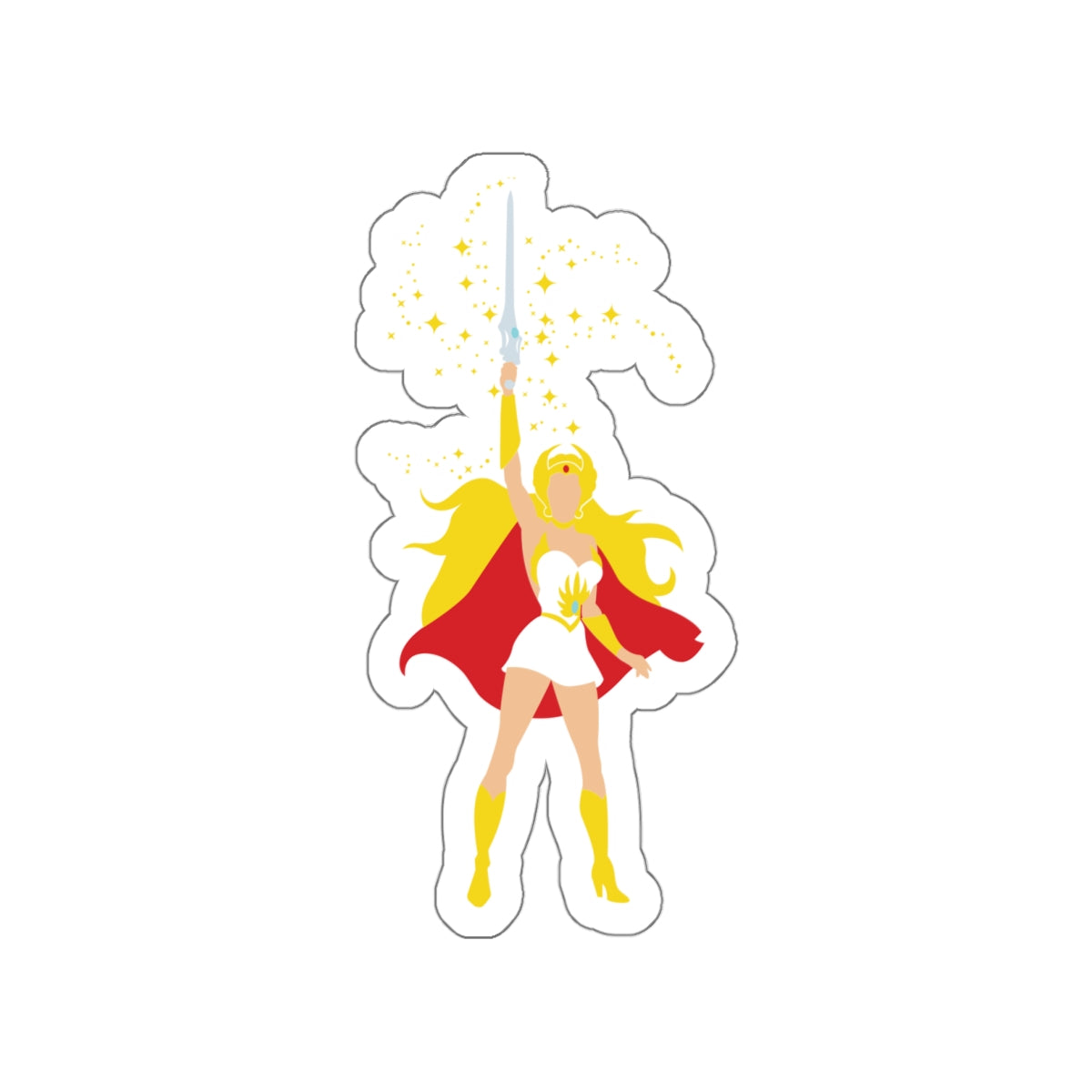 She-Ra silhouette vinyl die-cut sticker