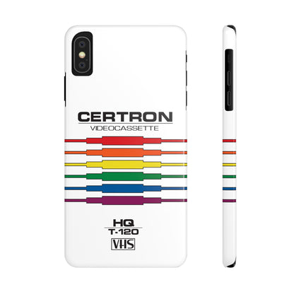 VHS Visions - retro Certron HQ T-120 VHS tape inspired slim iPhone cases