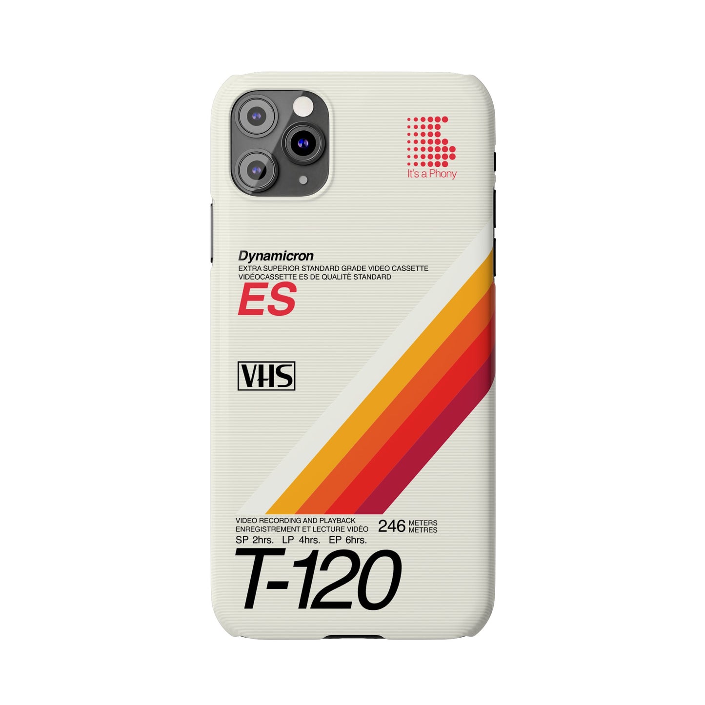 VHS Visions - retro Sony ES T-120 VHS tape inspired slim iPhone cases