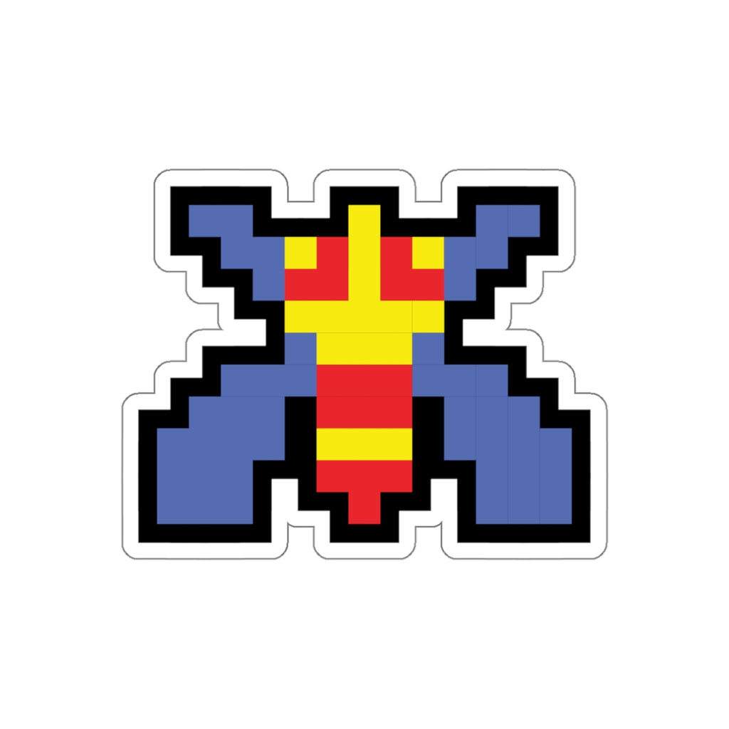 8-bit Legends: Galaga Bee die-cut stickers - Rerun Designs