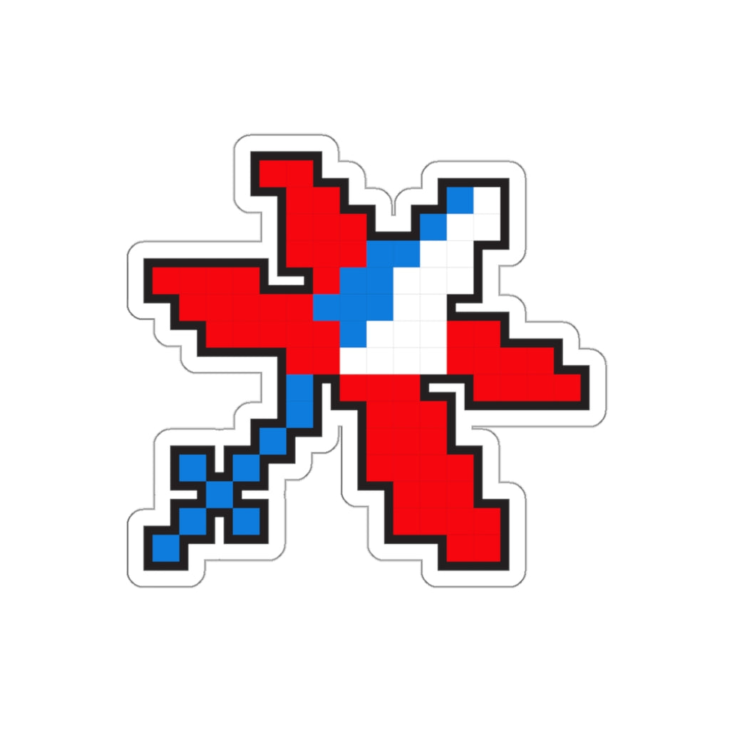 8-bit Legends: Galaga Satellite die-cut stickers - Rerun Designs