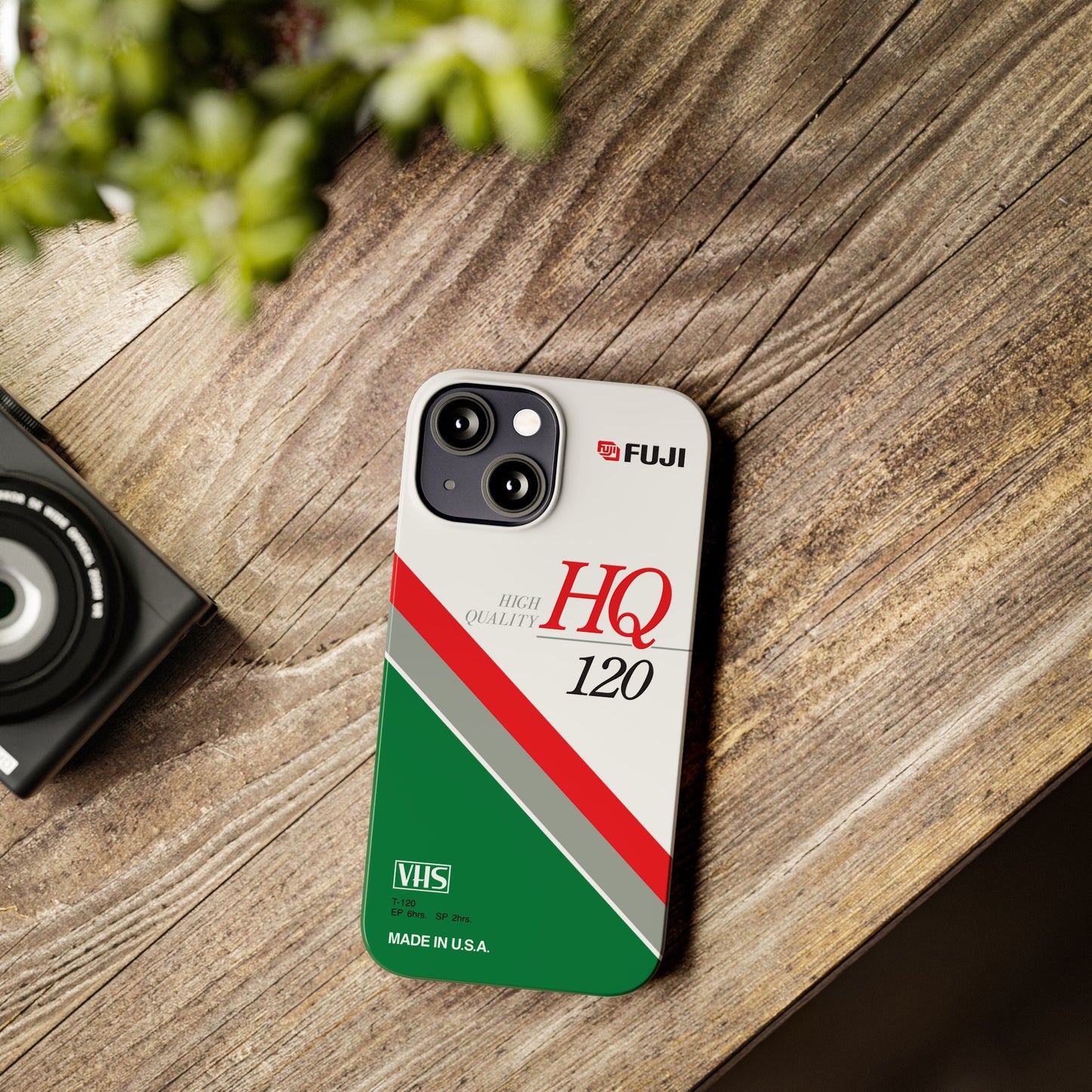 VHS Visions - retro Fuji HQ 120 VHS tape inspired slim iPhone cases