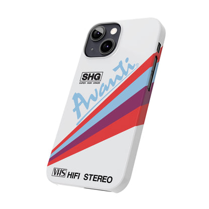 VHS Visions - retro Avanti SHG VHS tape inspired slim iPhone cases