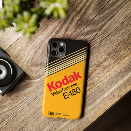 VHS Visions - retro Kodak E180 VHS tape inspired slim iPhone cases