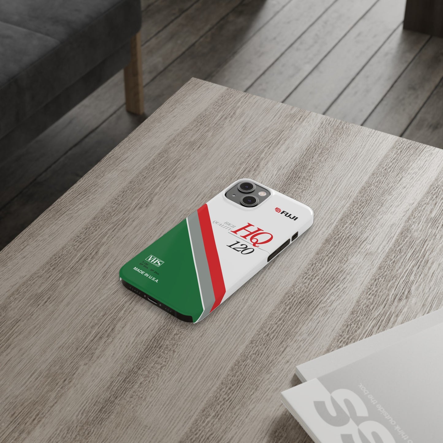 VHS Visions - retro Fuji HQ 120 VHS tape inspired slim iPhone cases