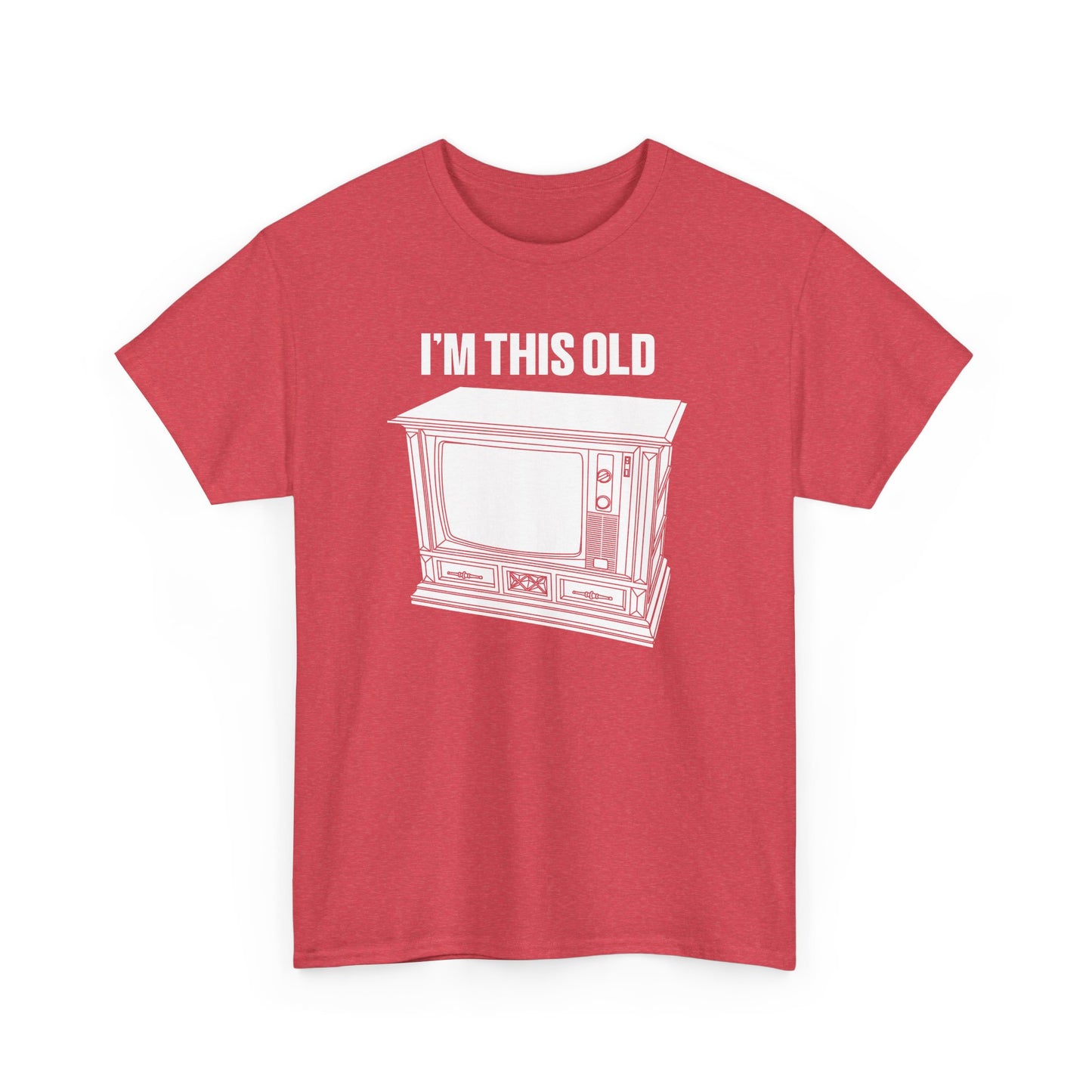 I'm this old -retro wood cabinet TV unisex tshirt