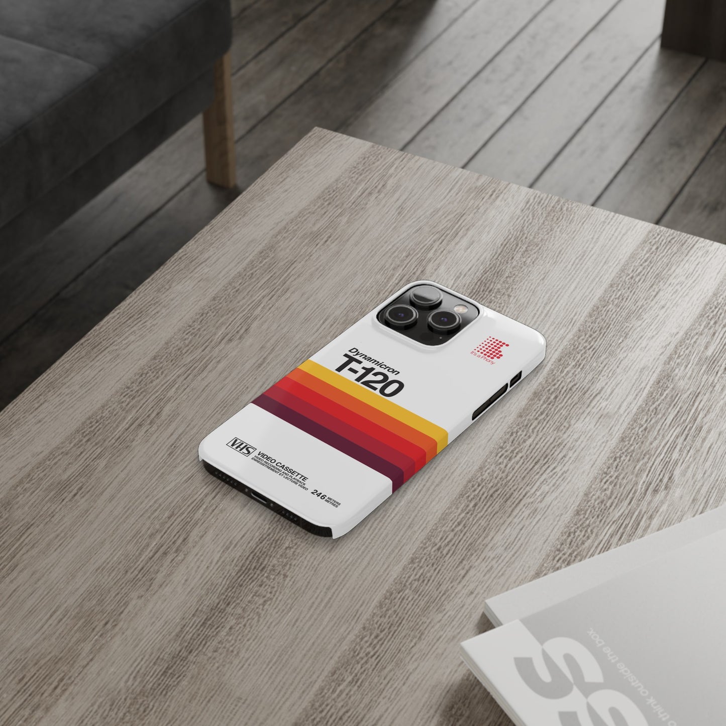 VHS Visions - retro Sony Dynamicron T120 VHS tape inspired slim iPhone cases