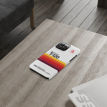 VHS Visions - retro Sony Dynamicron T120 VHS tape inspired slim iPhone cases