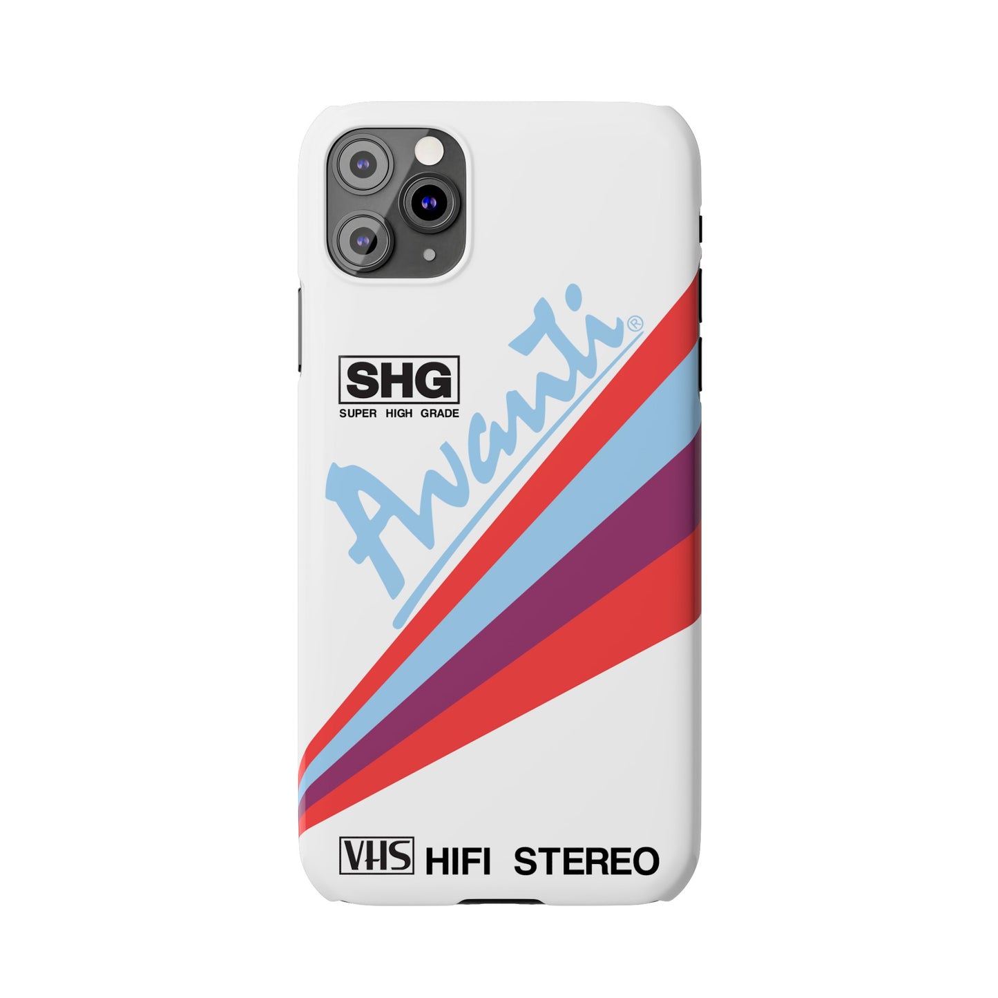 VHS Visions - retro Avanti SHG VHS tape inspired slim iPhone cases